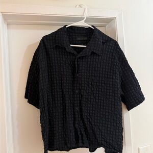 Zara Men's Black Checkered Shirt